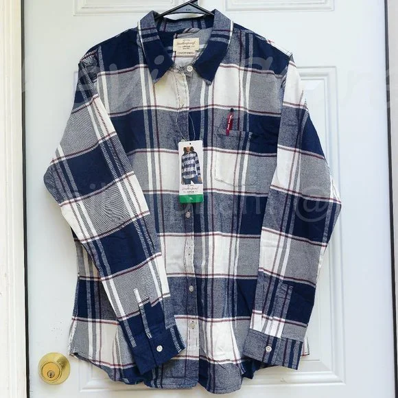 NWT Weatherproof® Vintage flannel long sleeve in blue - Picture 1 of 6